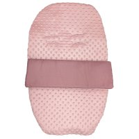 Dimple Velour Padded Car Seat Footmuff: Dusky Pink